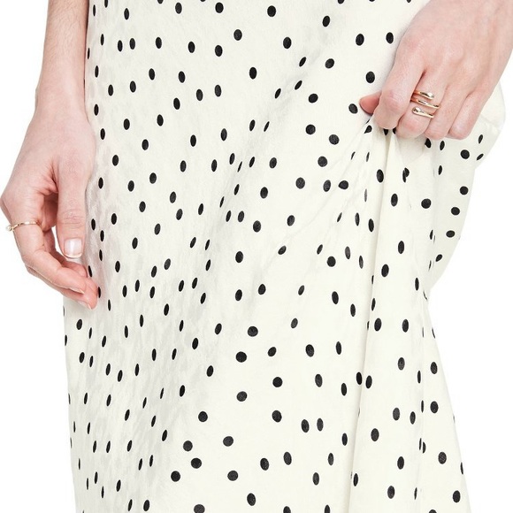 RIXO Polka Dot Sleeveless Ruffle Slip Dress - Picture 4 of 5